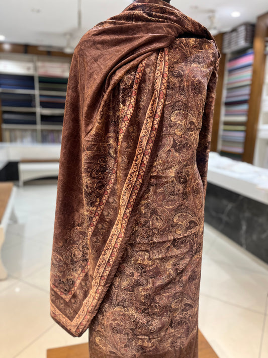 Swede velvet unstitched suit