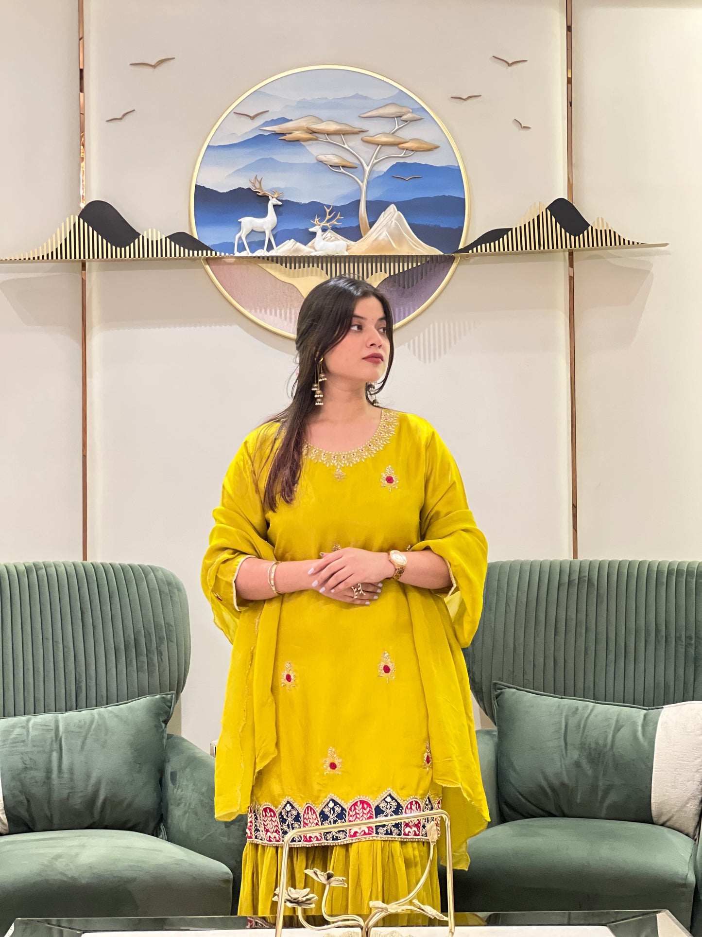 Gaji silk sharara suit