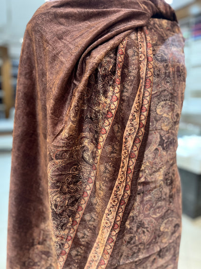 Swede velvet unstitched suit