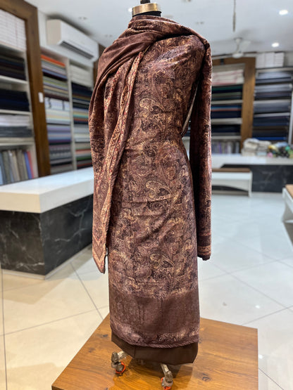 Swede velvet unstitched suit