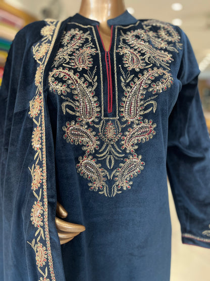 Velvet Handwork Suit