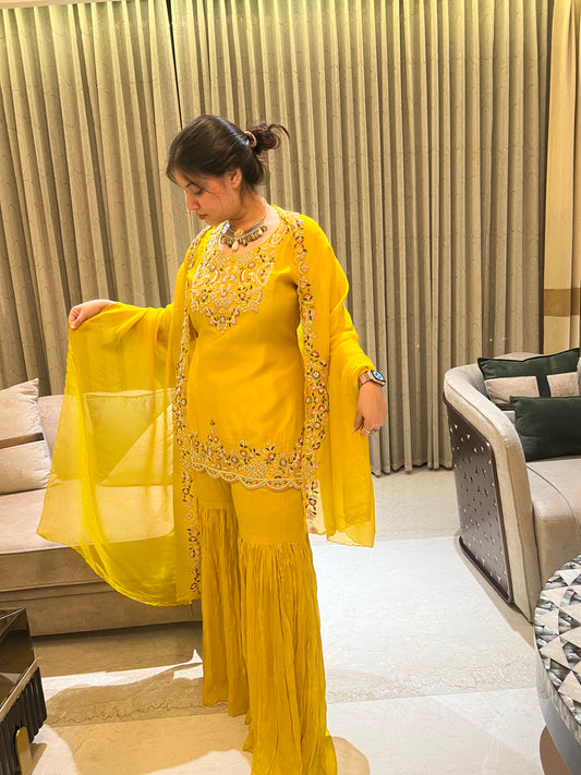 Silk Sharara Suit